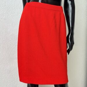 St. John Collection Red Pencil Skirt